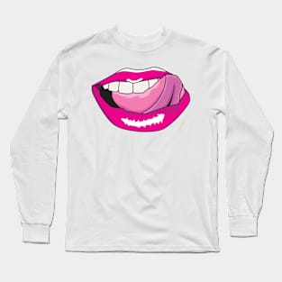 Female Lips and tongue Long Sleeve T-Shirt